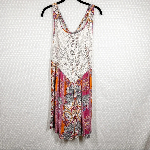Free People Intimately NWT Orange Paisley Count Me In Tunic Top - Picture 2 of 6